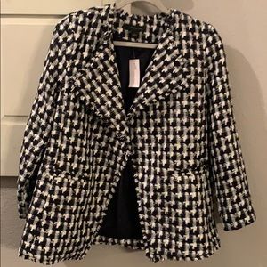 Ann Taylor Draped Tweed Jacket